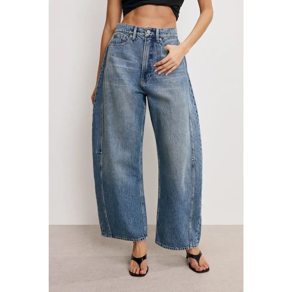 $179 New Good American Good Extreme Barrel Jeans - 0 / 25